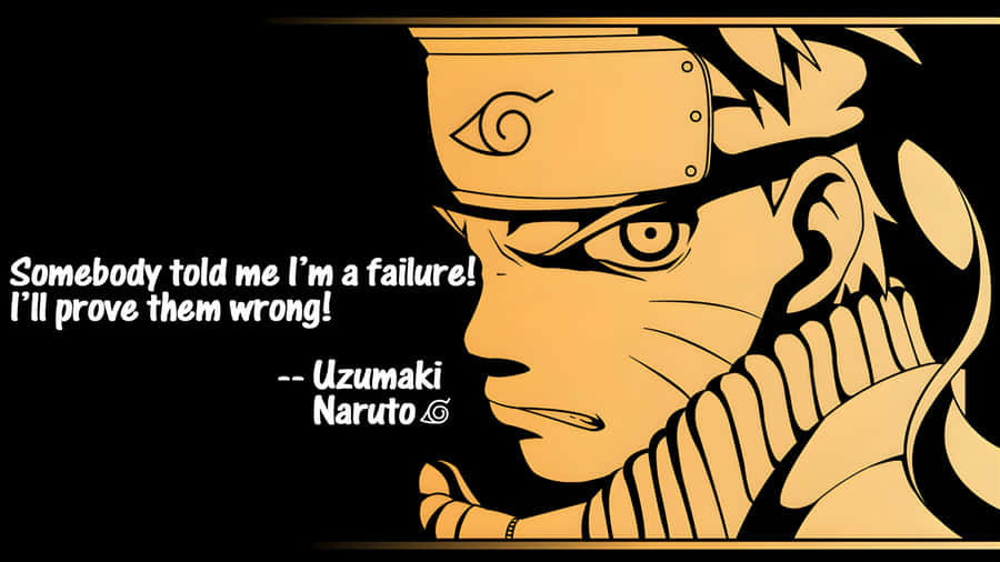 Naruto Inspirational Failure Quote Wallpaper