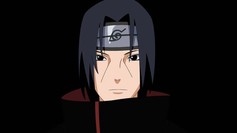 Naruto Itachi Wearing Slashed Konoha Headband Wallpaper