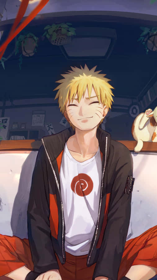 Naruto_ Smiling_ Contentedly_i Phone X_ Wallpaper Wallpaper