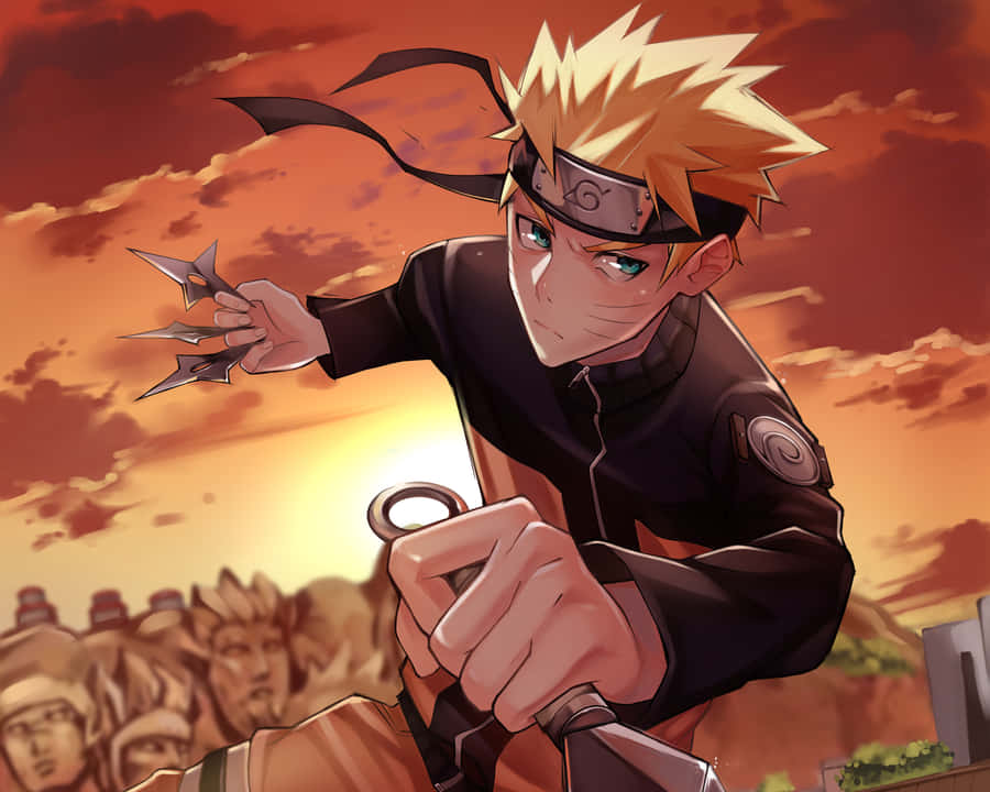 Naruto Uzumaki 4k Shuriken Kunai Wallpaper