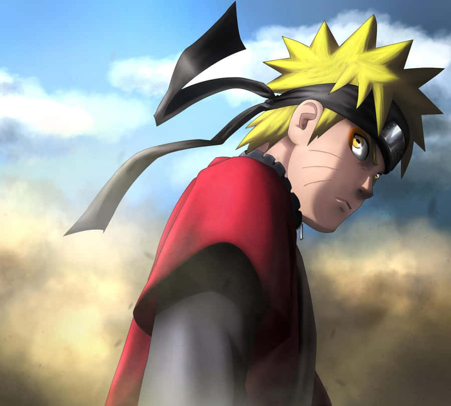 Naruto Uzumaki Unleashing His Powerful Sage Mode Wallpaper