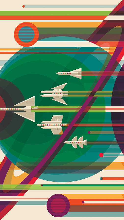 Nasa’s Retro-future Posters Smartphone Wallpaper