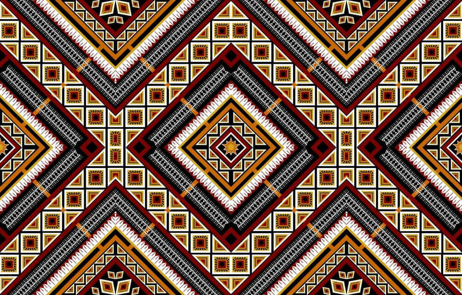 Native Tribal Square Pattern Wallpaper