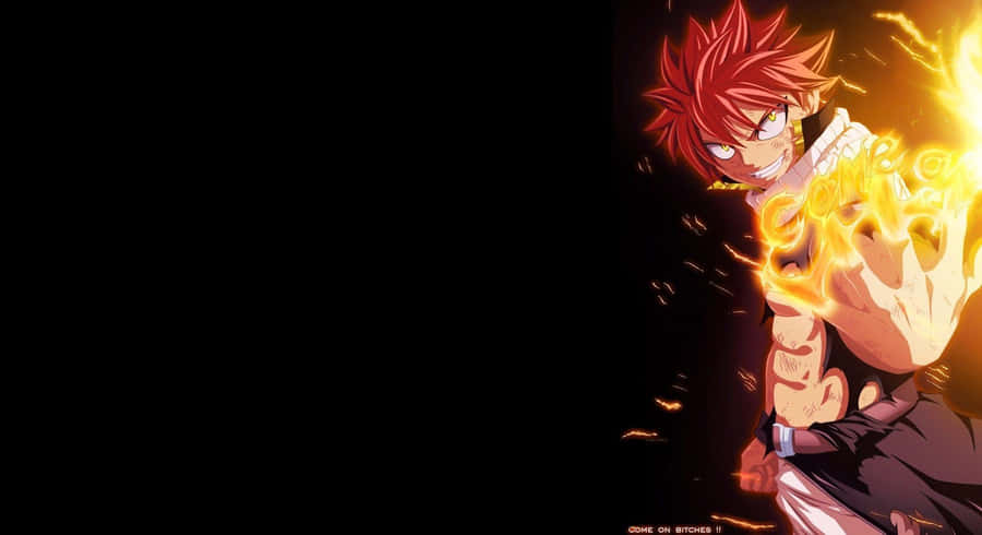 Natsu Dragneel - Fire Dragon Slayer In Action Wallpaper