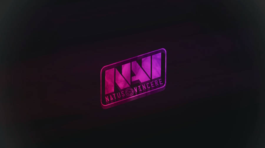 Natus Vincere Neon Purple Logo Wallpaper