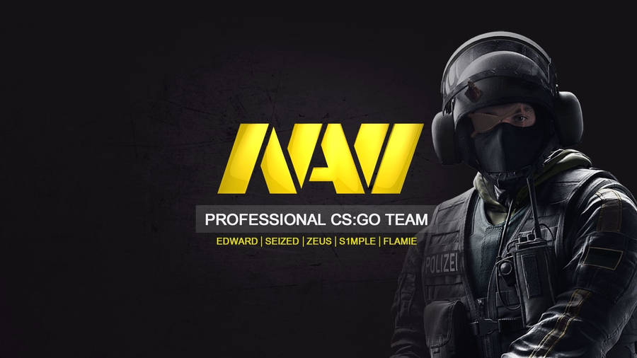 Natus Vincere With A Policeman Wallpaper