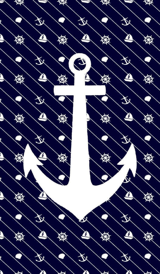 Nautical Anchor Pattern Background Wallpaper