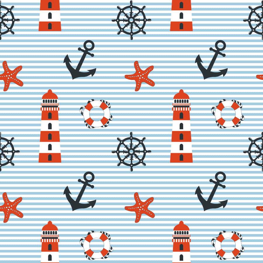 Nautical Pattern Design Wallpaper