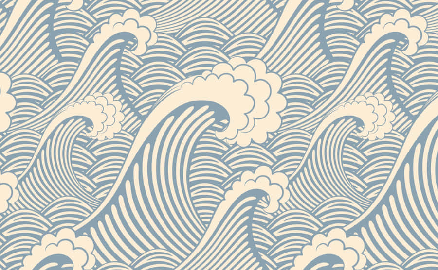 Nautical Wave Pattern Background Wallpaper