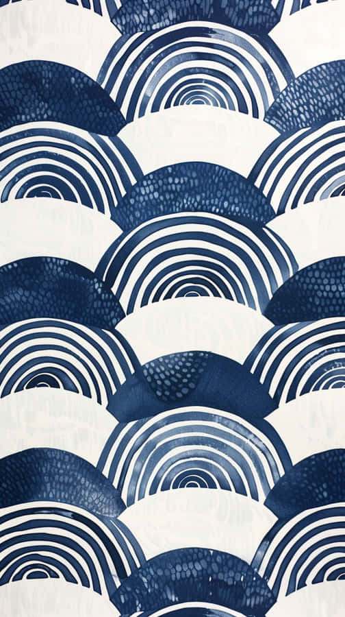 Navy_ Blue_and_ White_ Abstract_ Pattern Wallpaper