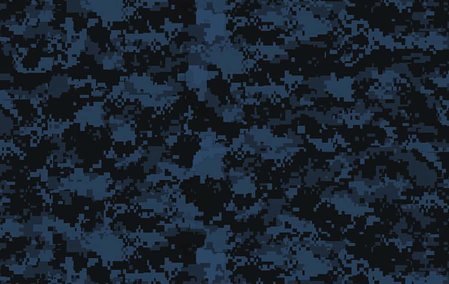 Navy Blue Camouflage Pattern Wallpaper