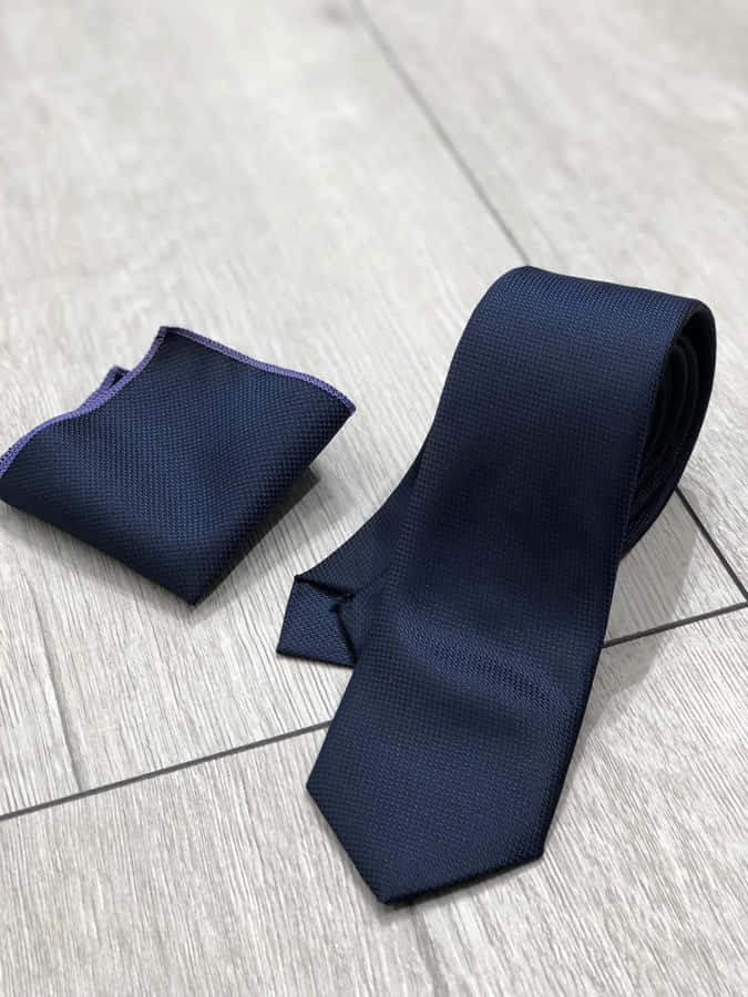 Navy Blue Tieand Pocket Square Wallpaper