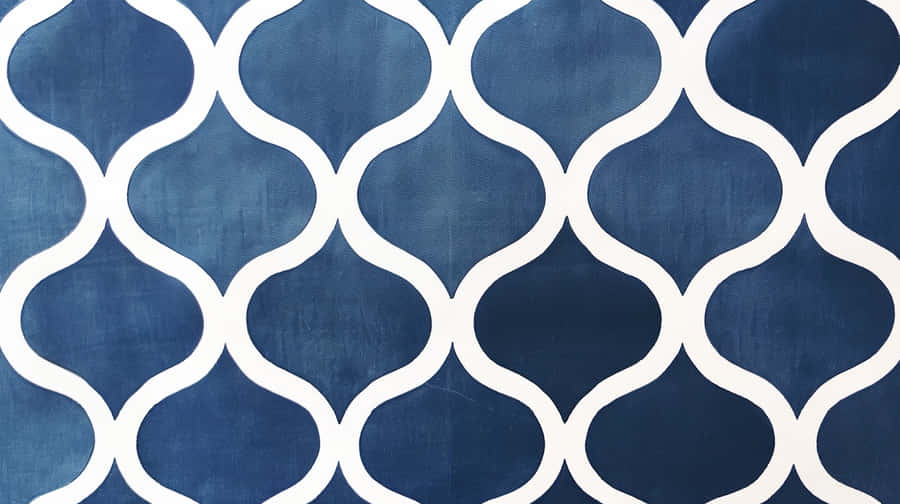 Navy White Geometric Pattern Wallpaper