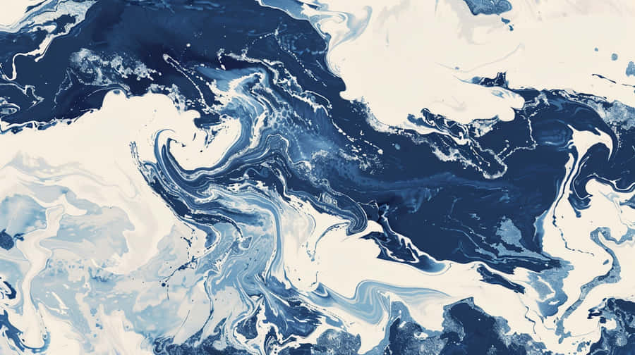 Navy White Marble Texture Wallpaper