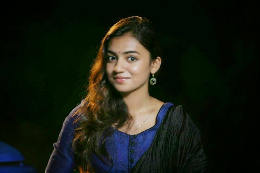 Nazriya Hd Black Background Wallpaper
