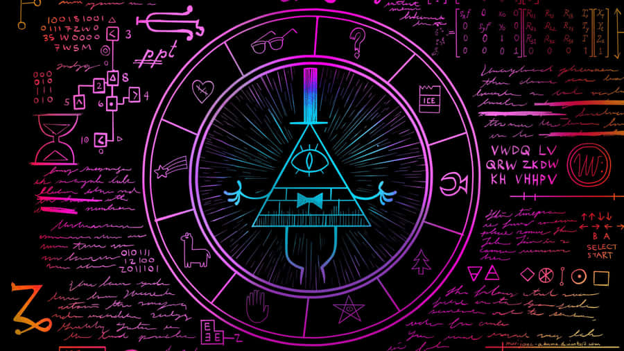 Neon Bill Cipher Wallpaper