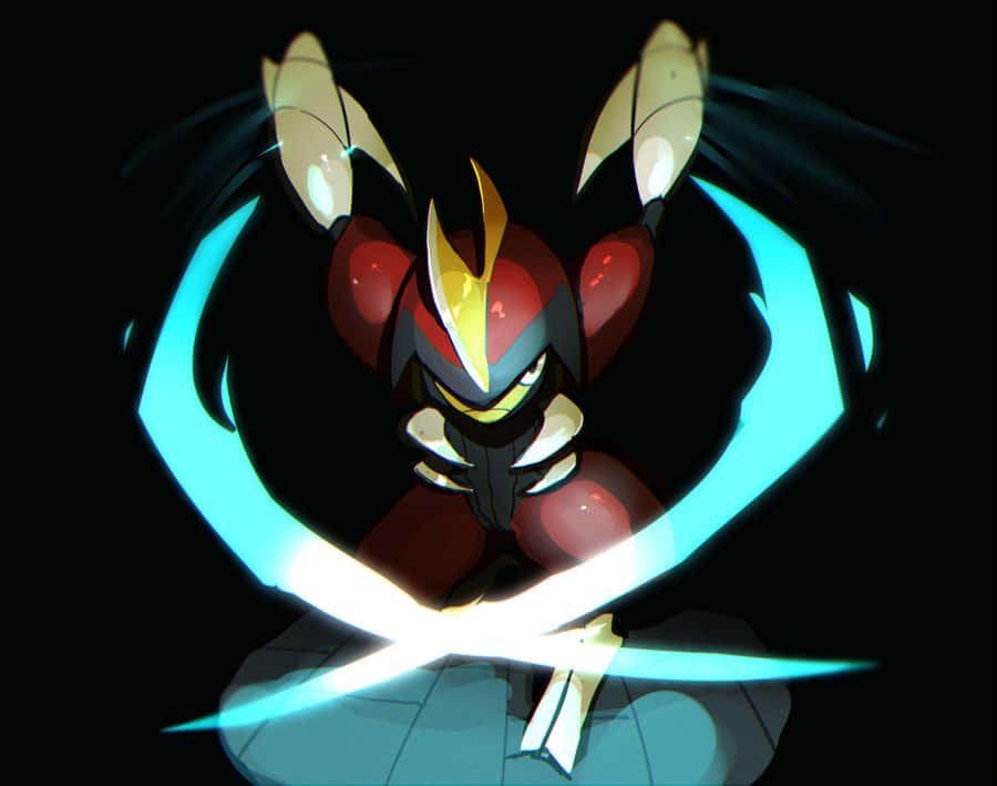 Neon Blue Aesthetic Bisharp Attack Wallpaper