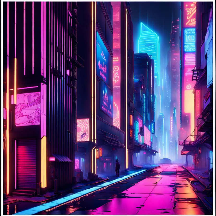 Neon Cyberpunk Cityscape.jpg Wallpaper