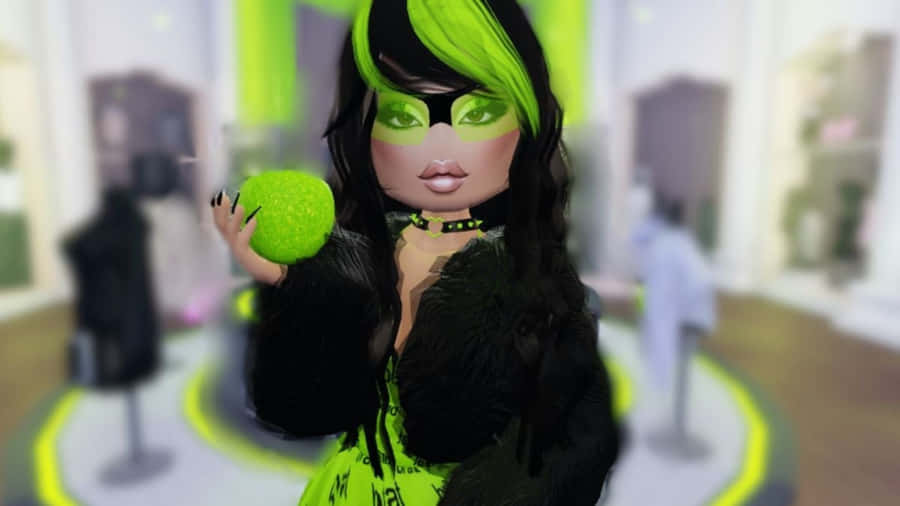 Neon Green Fashion Statement Wallpaper