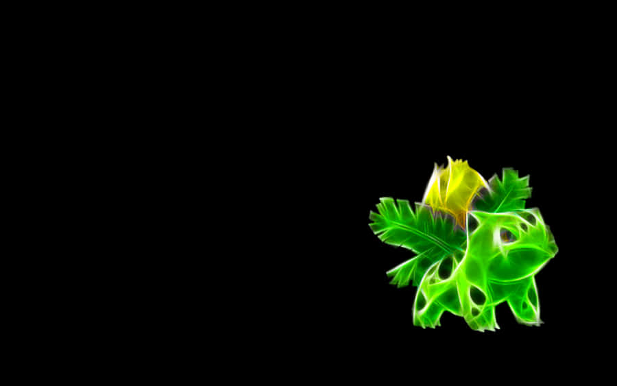 Neon Green Ivysaur Wallpaper