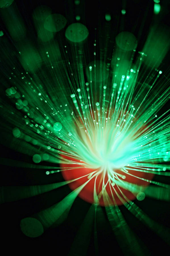 Neon Green Light Ball Wallpaper