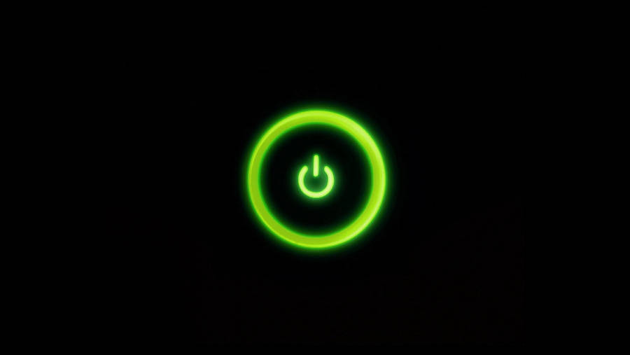Neon Green Power Button Wallpaper