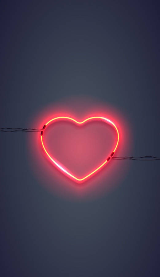 Neon Heart Wallpaper