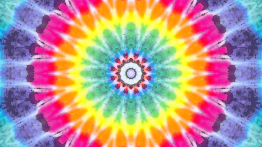 Neon Kaleidoscope Tie Dye Pattern Wallpaper