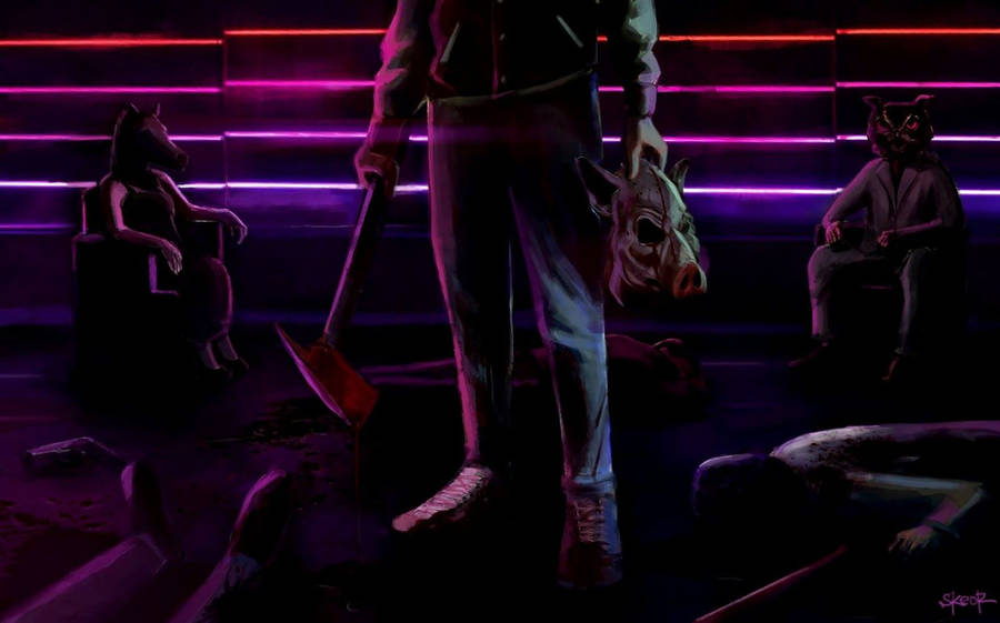 Neon Lines From Hotline Miami Wallpaper