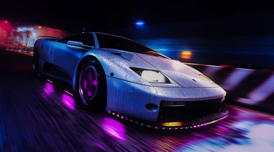 Neon Lit Speed Demon Wallpaper