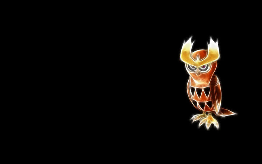 Neon Noctowl Artwork Wallpaper