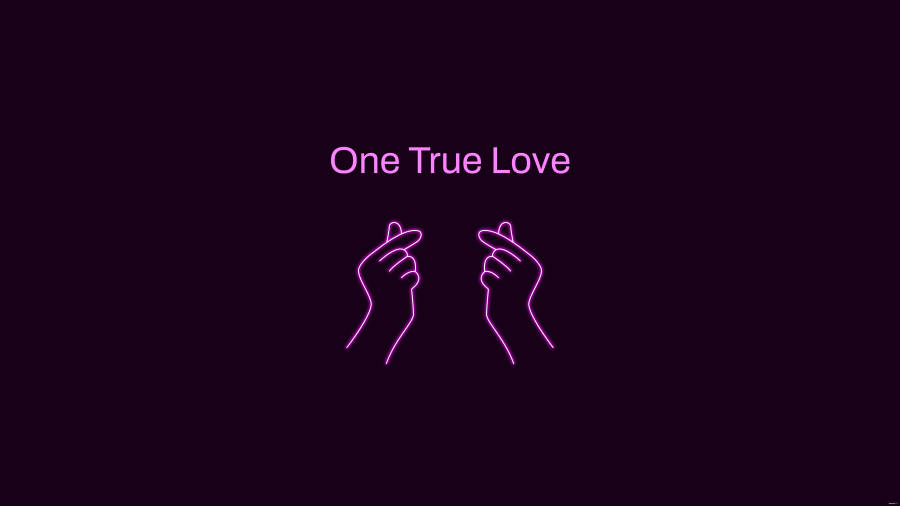Neon Purple Aesthetic Romantic Message Wallpaper