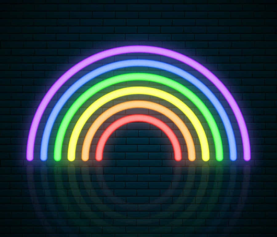 Neon Rainbow Light Art Wallpaper