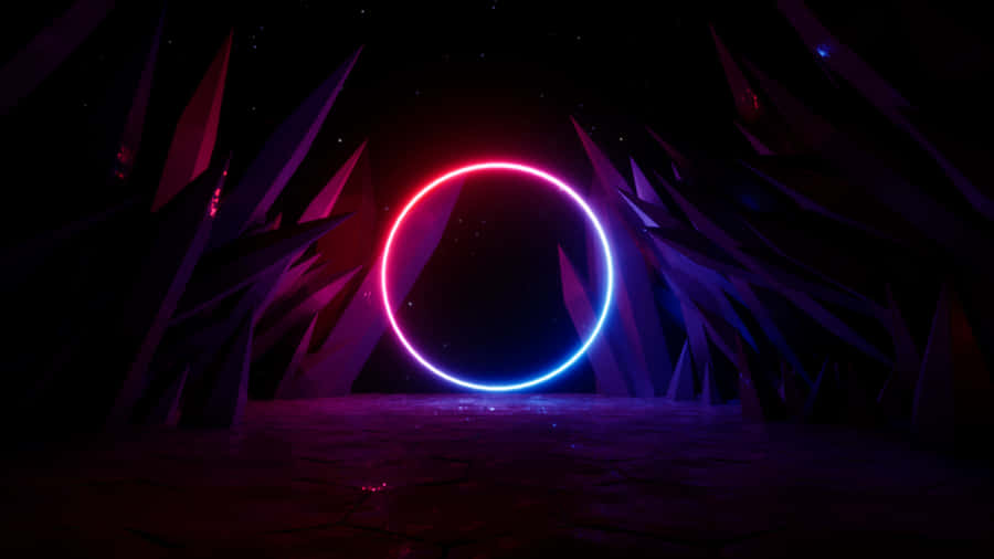 Neon Ring Google Desktop Wallpaper
