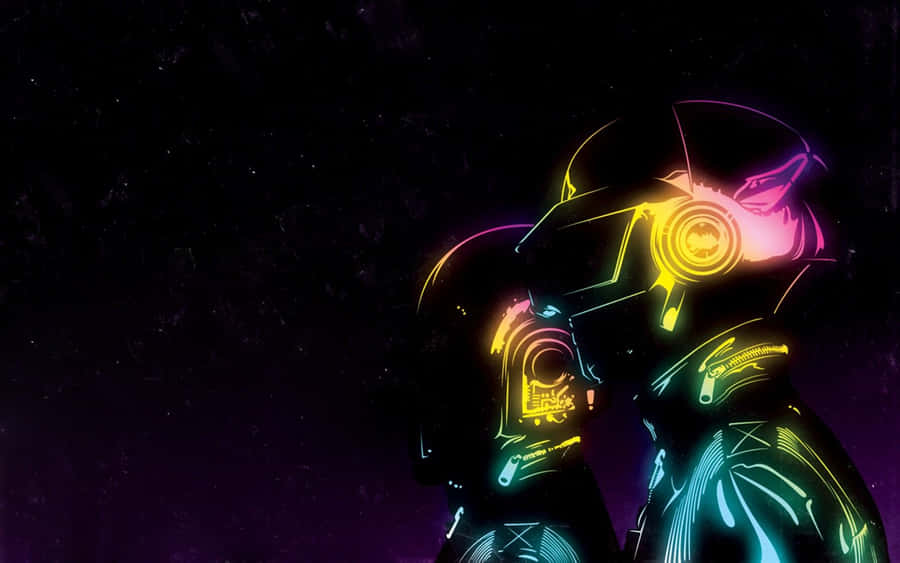 Neon Robot Duo Party.jpg Wallpaper