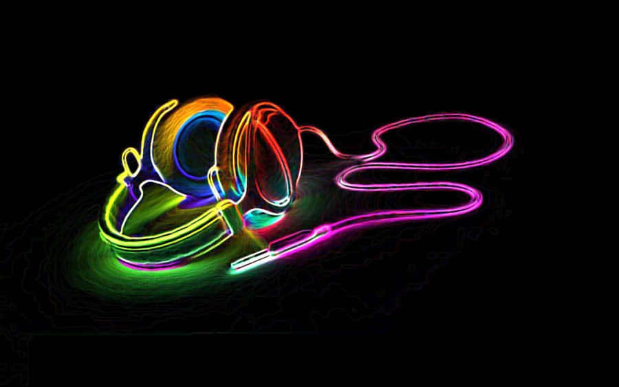 Neon Spectrum Artistic Innovation Wallpaper