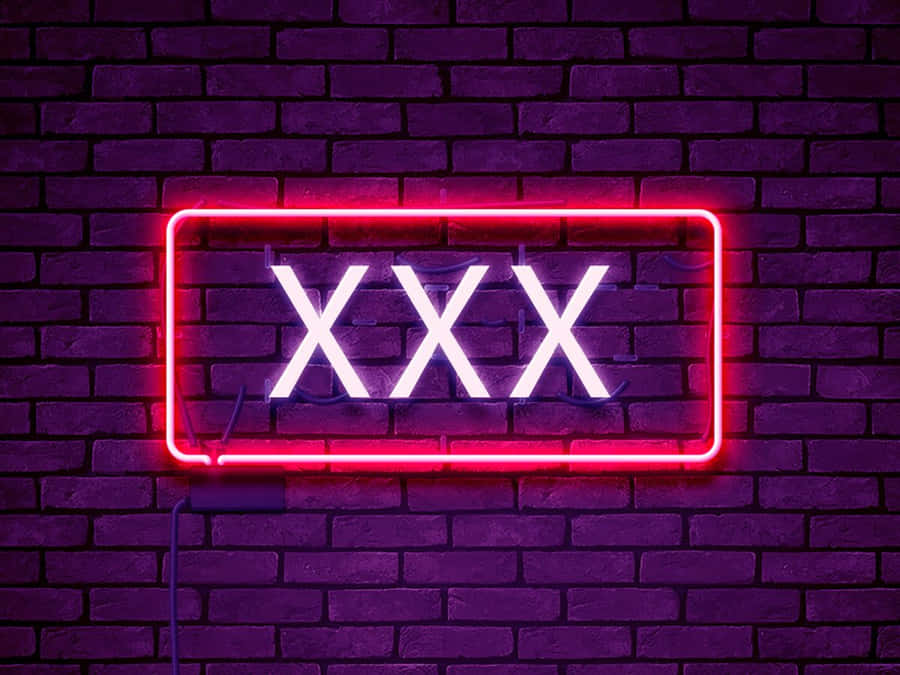 Neon X X X Signon Brick Wall Wallpaper