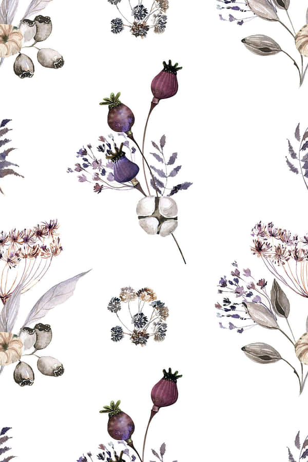 Neutral_ Floral_ Pattern Wallpaper