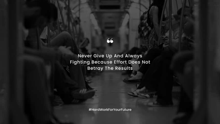 Never Give Up Fight Wallpaper