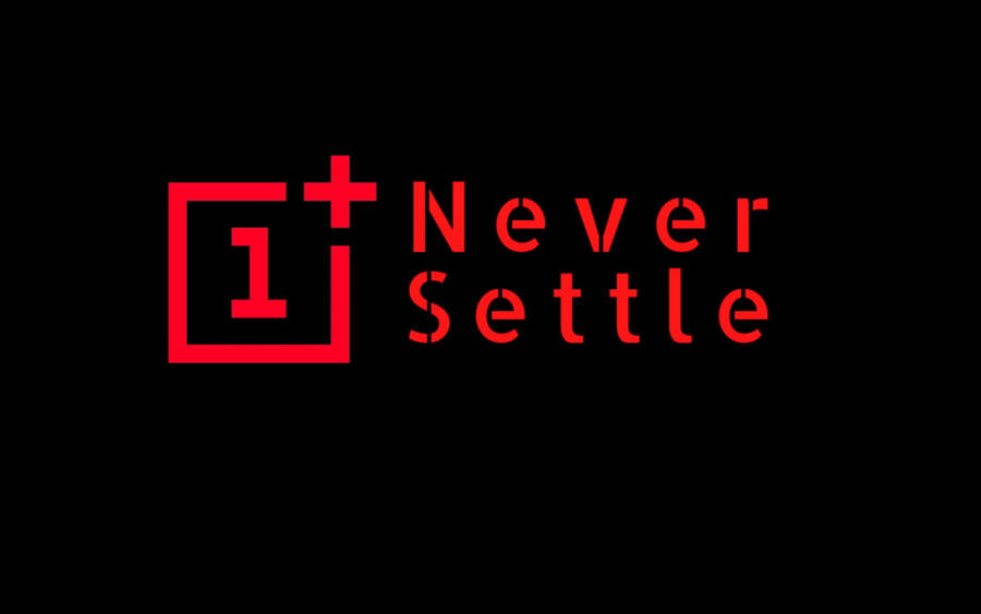 Never Settle Red Text Black Background Wallpaper