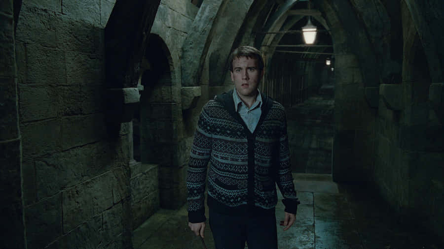 Neville Longbottom Wielding The Sword Of Gryffindor Wallpaper