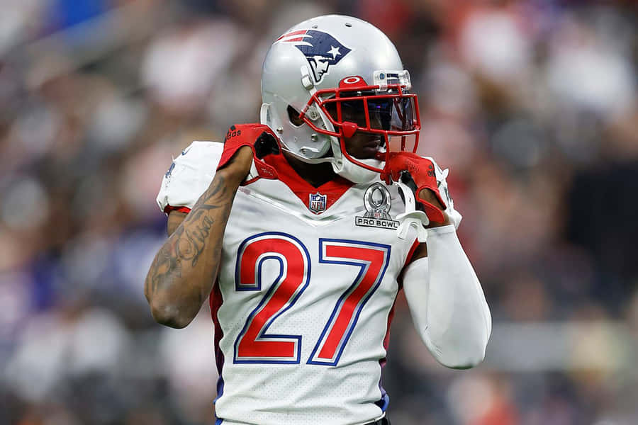 New England Patriots Cornerback Number 27 Jc Jackson Wallpaper