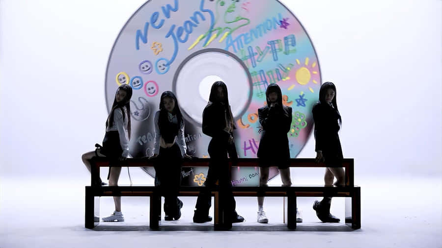 New Jeans Promotional C D Backdrop Wallpaper