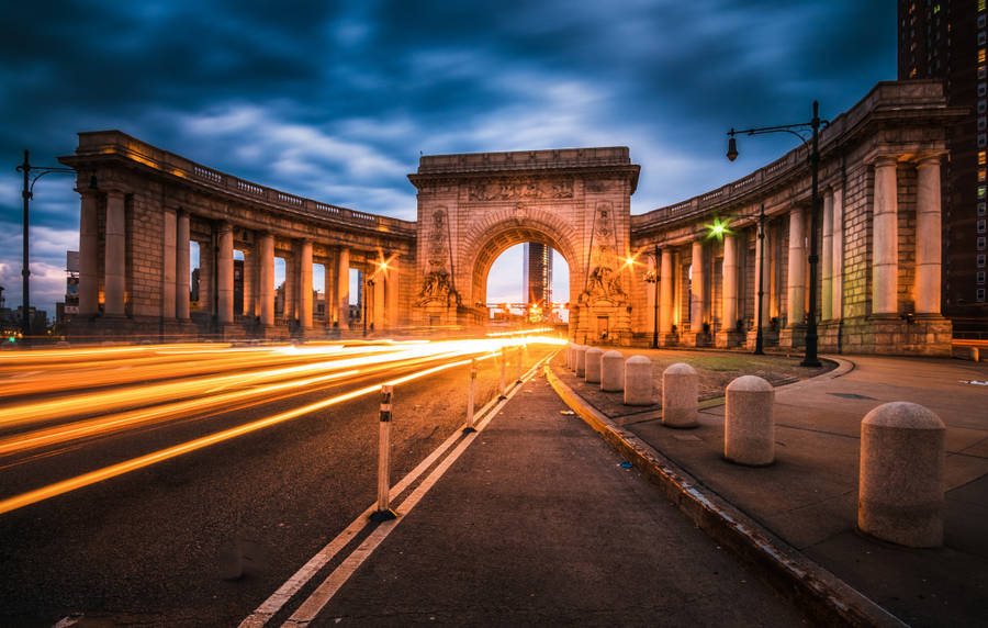 New York Hd Manhattan Bridge Arch Wallpaper