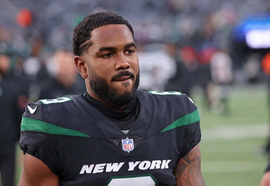 New York Jets Player Portrait Wallpaper