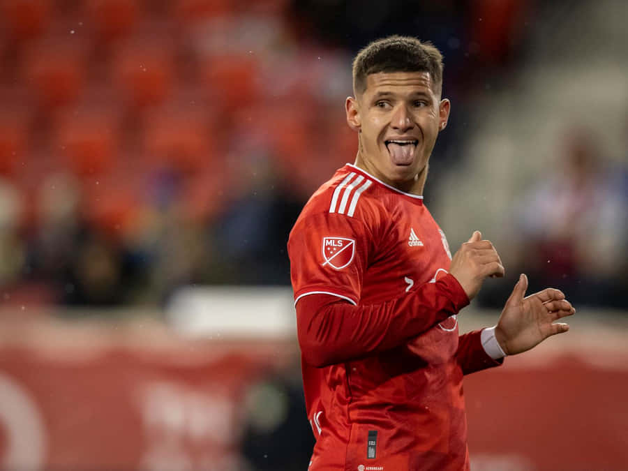 New York Red Bull Player Patryk Klimala Wallpaper