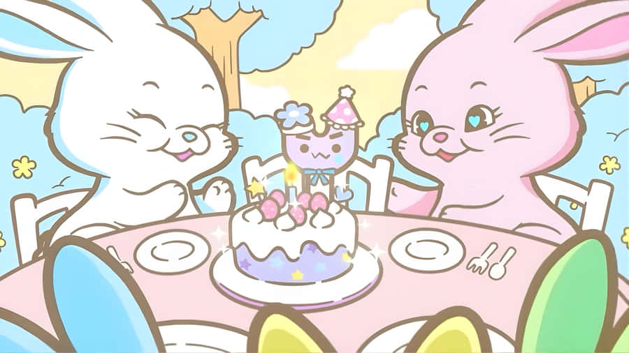 Newjeans Bunny Birthday Party Wallpaper