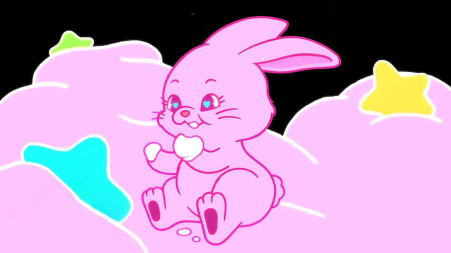 Newjeans Bunny Cute Pink Character Wallpaper