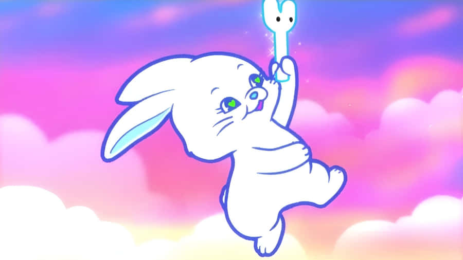 Newjeans Bunny Floating Scene Wallpaper