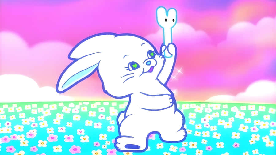 Newjeans Bunny Holding Key Wallpaper